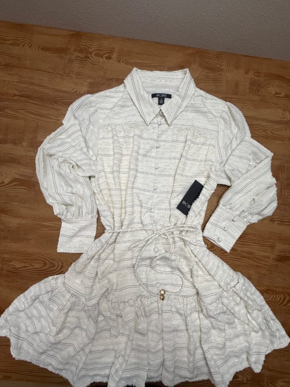 BCBG Long Sleeve Collared A-Line Size 12 - 1454